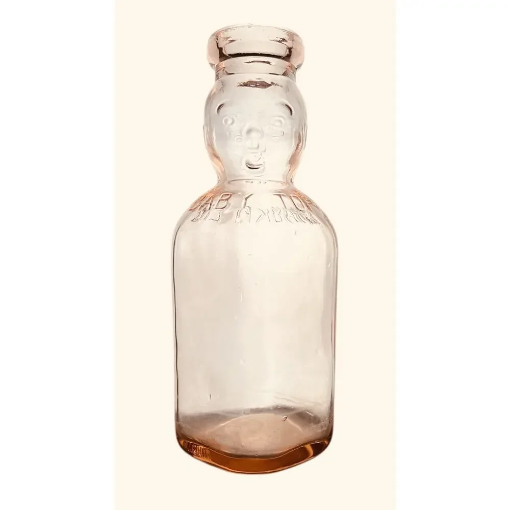 PINK‎ Depression Glass Brookfield Baby Top Quart Bottle, NICE!
